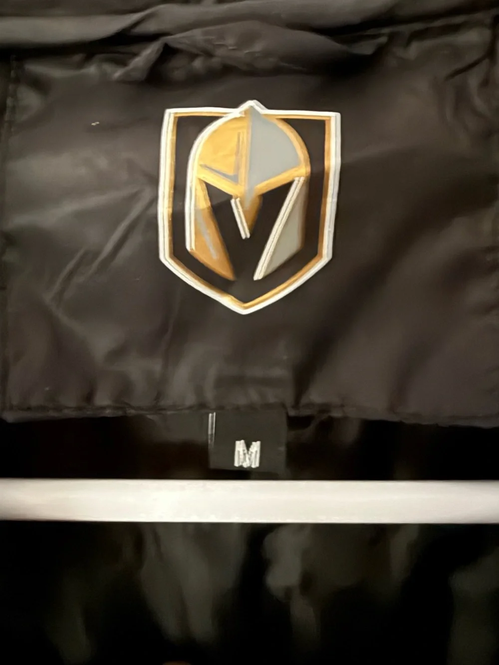 Vegas Golden Knights: (Medium) Black Logo Quilted Puffer Jacket NWT